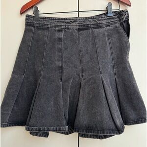 Anthropologie Grey Denim Mini Skirt NWT